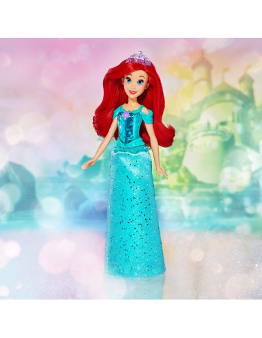 Disney Princess Royal Shimmer - Bambola di Ariel, bambola fashion doll con gonna e accessori moda, giocattolo per bambini dai 3