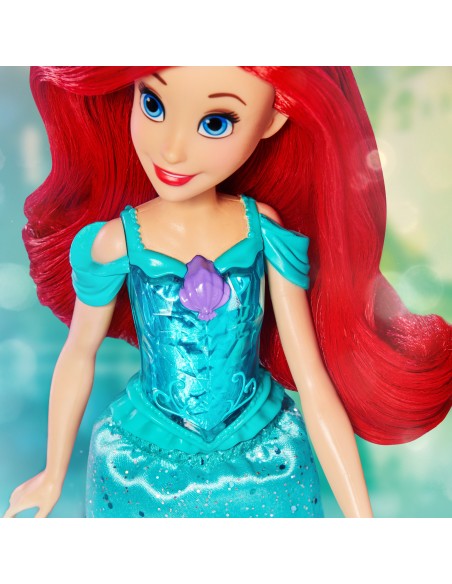 Disney Princess Royal Shimmer - Bambola di Ariel, bambola fashion doll con gonna e accessori moda, giocattolo per bambini dai 3