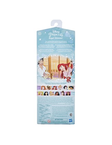 Disney Princess Royal Shimmer - Bambola di Ariel, bambola fashion doll con gonna e accessori moda, giocattolo per bambini dai 3