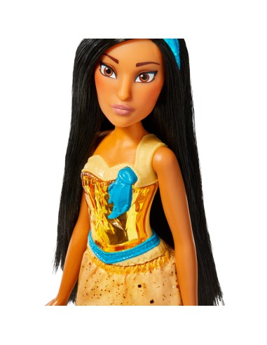 Disney Princess Royal Shimmer - bambola di Pocahontas, fashion doll con gonna e accessori, giocattolo per bambini dai 3 anni in