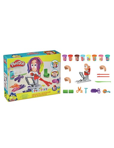 Play-Doh Il Fantastico Barbiere, playset con 8 vasetti di pasta da modellare e accessori, per bambini dai 3 anni in su