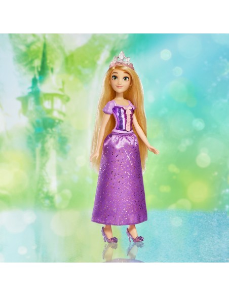 Disney Princess Royal Shimmer - Bambola di Rapunzel, bambola fashion doll con gonna e accessori moda, giocattolo per bambini
