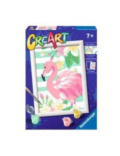 Ravensburger CreArt Think Pink Flamingo Colore per kit di verniciatura in base ai numeri
