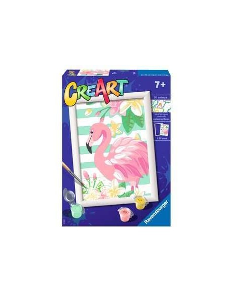 Ravensburger CreArt Think Pink Flamingo Colore per kit di verniciatura in base ai numeri