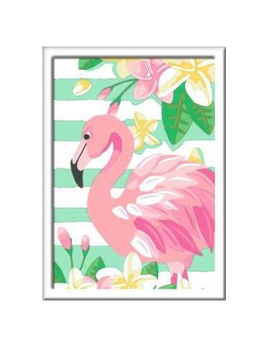 Ravensburger CreArt Think Pink Flamingo Colore per kit di verniciatura in base ai numeri