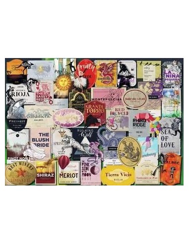 Ravensburger Wine Labels Puzzle 1000 pz Arte