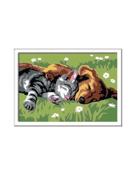 Ravensburger CreArt Sleeping Cats and Dogs Colore per kit di verniciatura in base ai numeri Ravensburger CreArt Sleeping Cats and Dogs Colore per kit di verniciatura in base ai numeri