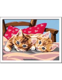 Ravensburger CreArt Two Cuddly Cats Colore per kit di verniciatura in base ai numeri 2