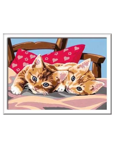 Ravensburger CreArt Two Cuddly Cats Colore per kit di verniciatura in base ai numeri