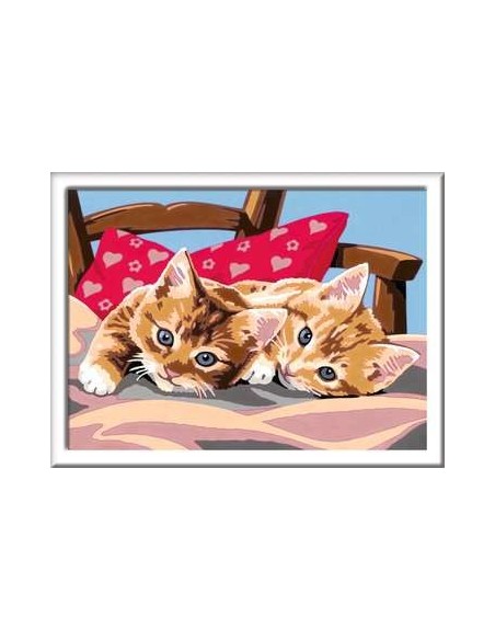 Ravensburger CreArt Two Cuddly Cats Colore per kit di verniciatura in base ai numeri