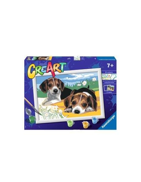 Ravensburger CreArt Jack Russell Puppy Colore per kit di verniciatura in base ai numeri