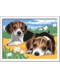 Ravensburger CreArt Jack Russell Puppy Colore per kit di verniciatura in base ai numeri 2