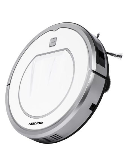 MEDION MD 19100 aspirapolvere robot 0,3 L Senza sacchetto Argento, Bianco