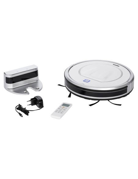 MEDION MD 19100 aspirapolvere robot 0,3 L Senza sacchetto Argento, Bianco