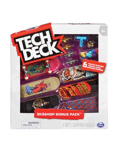 Tech Deck , confezione Premium da 6 Mini Skate, Assortiti e Originali, 6028845
