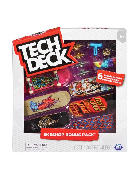 Tech Deck , confezione Premium da 6 Mini Skate, Assortiti e Originali, 6028845