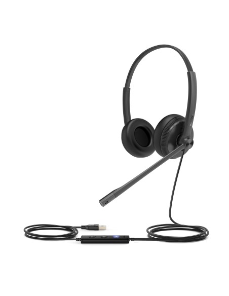 Yealink UH34 Dual Teams Auricolare Cablato A Padiglione Ufficio USB tipo A Nero