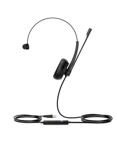 Yealink UH34 Mono Teams Auricolare Cablato A Padiglione Ufficio USB tipo A Nero