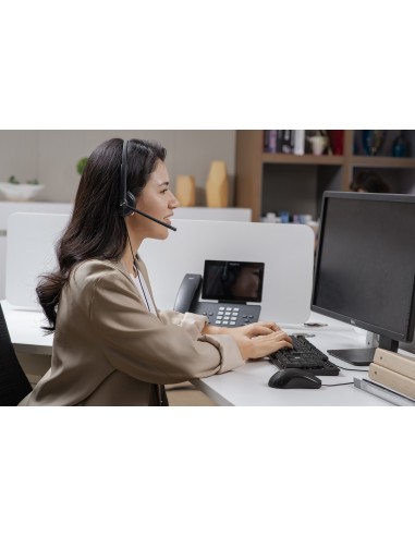 Yealink UH34 Mono Teams Auricolare Cablato A Padiglione Ufficio USB tipo A Nero