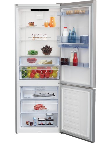 Beko RCNE560E40DSN frigorifero con congelatore Libera installazione 497 L E Argento