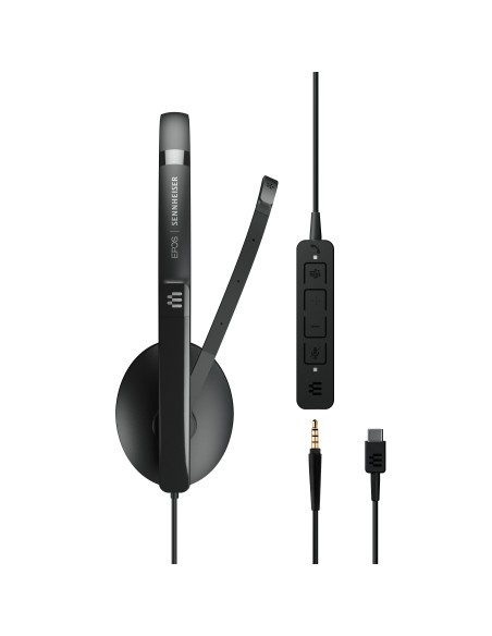 EPOS | SENNHEISER ADAPT 135T USB-C II Auricolare Cablato A Padiglione Ufficio USB tipo-C Nero