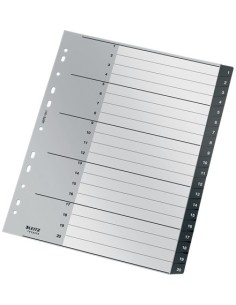 Leitz 12110000 intercalare Indice a linguetta vuota Polipropilene (PP) Nero, Bianco 2
