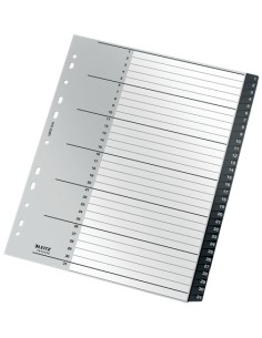 Leitz 12180000 intercalare Indice a linguetta numerico Polipropilene (PP) Nero, Bianco 2