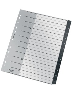 Leitz 12090000 intercalare Indice a linguetta vuota Polipropilene (PP) Nero, Bianco 2