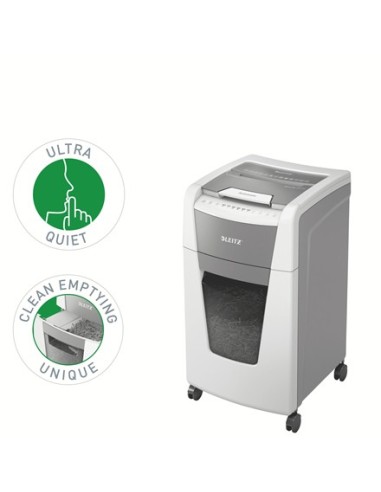 Leitz 80160000 distruggi documenti Taglio a frammenti 22 cm Grigio, Bianco