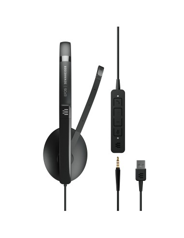 EPOS | SENNHEISER ADAPT 165 USB II Auricolare Cablato A Padiglione Ufficio USB tipo A Nero