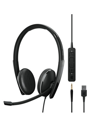 EPOS | SENNHEISER ADAPT 165 USB II Auricolare Cablato A Padiglione Ufficio USB tipo A Nero