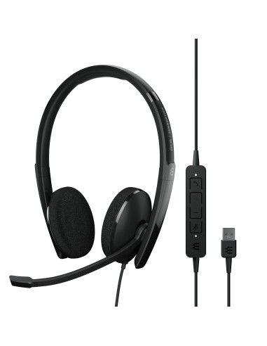 EPOS | SENNHEISER ADAPT 160 USB II Auricolare Cablato A Padiglione Ufficio USB tipo A Nero