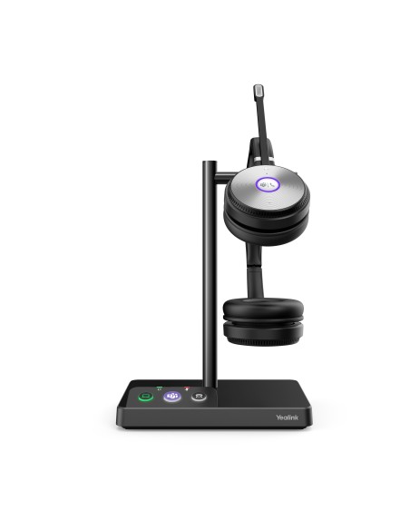 Yealink WH62 Dual Teams Sistema di audioconferenza personale Wireless A Padiglione Ufficio Micro-USB Base di ricarica Nero
