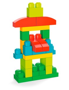 MEGA Pacco Eco con 100 Blocchi da Costruzione, Stimola la creatività, Giocattolo per Bambini 1+ Anni, GFG21
