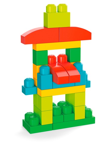 MEGA Pacco Eco con 100 Blocchi da Costruzione, Stimola la creatività, Giocattolo per Bambini 1+ Anni, GFG21
