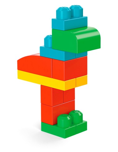 MEGA Pacco Eco con 100 Blocchi da Costruzione, Stimola la creatività, Giocattolo per Bambini 1+ Anni, GFG21