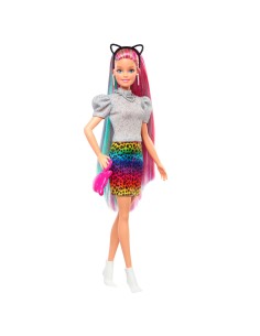 Barbie ​ - Capelli Multicolor con capelli con funzione cambia colore, include 16 accessori alla moda 3+ Anni 2