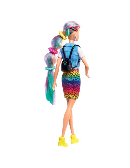 Barbie ​ - Capelli Multicolor con capelli con funzione cambia colore, include 16 accessori alla moda 3+ Anni