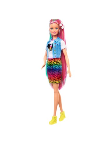 Barbie ​ - Capelli Multicolor con capelli con funzione cambia colore, include 16 accessori alla moda 3+ Anni