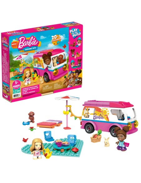 MEGA Barbie Construx Camper dei Sogni, Giocattolo da Costruzione con oltre 120 pezzi, per Bambini 5+ Anni