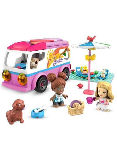 MEGA Barbie Construx Camper dei Sogni, Giocattolo da Costruzione con oltre 120 pezzi, per Bambini 5+ Anni