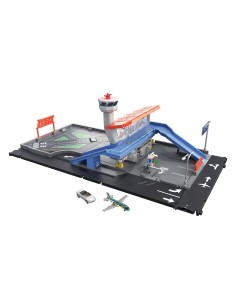 Matchbox Action Drivers ​ - Aeroporto con luci, suoni e parti mobili, include 1 macchinina e 1 aereo
