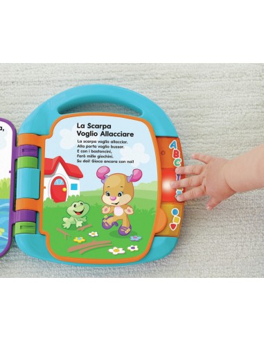 Fisher-Price Libro delle Canzoncine Ridi e Impara, Libricino per Imparare Parole, Lettere e Numeri 6+ Mesi