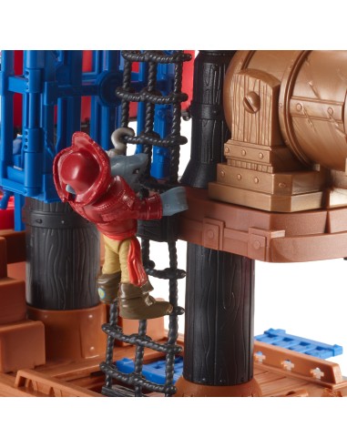 Fisher-Price Imaginext - Galeone dei pirati, Nave a forma di squalo per bambini da 3 anni in su