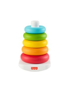 Fisher-Price Piramide 5 Anelli Eco, in Materiali Vegetali, Giocattolo Impilabile per Bambini 6+Mesi
