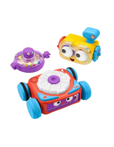 Fisher-Price Tino Robottino 4-in-1, giocattolo per attività elettronica con luci, musica e contenuti didattici per bambini da 6