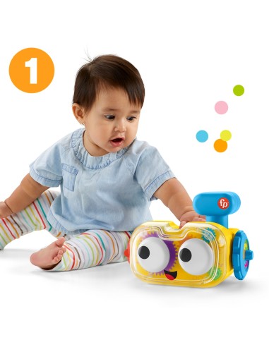 Fisher-Price Tino Robottino 4-in-1, giocattolo per attività elettronica con luci, musica e contenuti didattici per bambini da 6