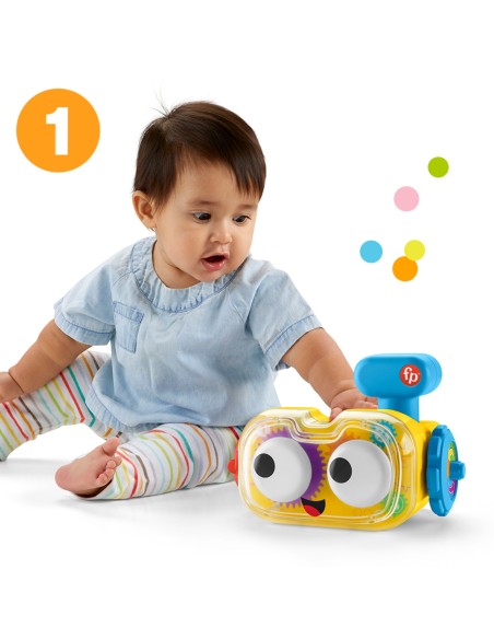 Fisher-Price Tino Robottino 4-in-1, giocattolo per attività elettronica con luci, musica e contenuti didattici per bambini da 6