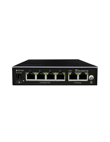 LevelOne FEP-0631 switch di rete Fast Ethernet (10 100) Supporto Power over Ethernet (PoE) Nero
