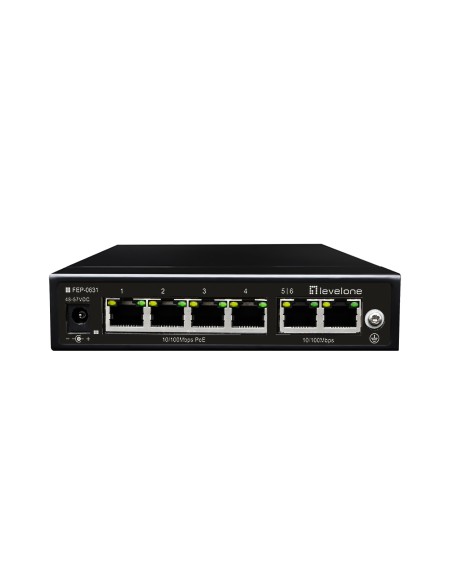 LevelOne FEP-0631 switch di rete Fast Ethernet (10 100) Supporto Power over Ethernet (PoE) Nero